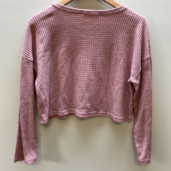 4/$24🦩 Caution To The Wind Long Sleeve Crop Top Sweater - Picture 4 of 7